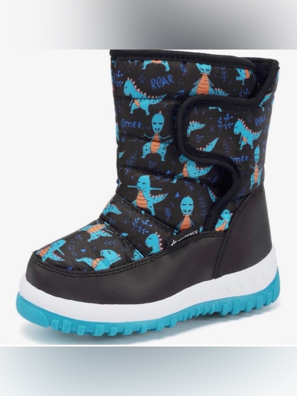 NEW! EQUICK Toddler Dinosaur Snow Boots with Fur Size 6 🦖